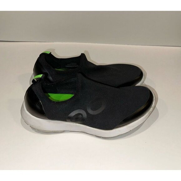 OOFOS WOMEN'S OOMG SPORT LOW SHOE - WHITE BLACK Size 10 - Picture 7 of 11